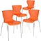 Flash Furniture Lowell Contemporary Design Orange Plastic Stack Chair, PK4 4-LF-7-07C-ORNG-GG - alternate 10