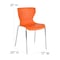 Flash Furniture Lowell Contemporary Design Orange Plastic Stack Chair, PK4 4-LF-7-07C-ORNG-GG - alternate 3
