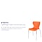 Flash Furniture Lowell Contemporary Design Orange Plastic Stack Chair, PK4 4-LF-7-07C-ORNG-GG - alternate 2