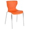 Flash Furniture Lowell Contemporary Design Orange Plastic Stack Chair, PK4 4-LF-7-07C-ORNG-GG - alternate 6