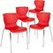 Flash Furniture Lowell Contemporary Design Red Plastic Stack Chair, PK4 4-LF-7-07C-RED-GG - alternate 7