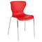 Flash Furniture Lowell Contemporary Design Red Plastic Stack Chair, PK4 4-LF-7-07C-RED-GG - alternate 2