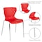 Flash Furniture Lowell Contemporary Design Red Plastic Stack Chair, PK4 4-LF-7-07C-RED-GG - alternate 6