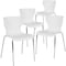 Flash Furniture Lowell Contemporary Design White Plastic Stack Chair, PK4 4-LF-7-07C-WH-GG - alternate 8
