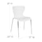 Flash Furniture Lowell Contemporary Design White Plastic Stack Chair, PK4 4-LF-7-07C-WH-GG - alternate 4