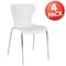 Flash Furniture Lowell Contemporary Design White Plastic Stack Chair, PK4 4-LF-7-07C-WH-GG - alternate 10