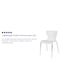 Flash Furniture Lowell Contemporary Design White Plastic Stack Chair, PK4 4-LF-7-07C-WH-GG - alternate 3