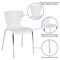 Flash Furniture Lowell Contemporary Design White Plastic Stack Chair, PK4 4-LF-7-07C-WH-GG - alternate 5