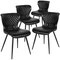 Flash Furniture Bristol Contemporary Upholstered Chair in Black Vinyl, PK4 4-LF-9-07A-BLK-GG - alternate 10