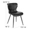 Flash Furniture Bristol Contemporary Upholstered Chair in Black Vinyl, PK4 4-LF-9-07A-BLK-GG - alternate 2