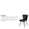 Flash Furniture Bristol Contemporary Upholstered Chair in Black Vinyl, PK4 4-LF-9-07A-BLK-GG - alternate 4