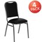 Flash Furniture Black Vinyl Banquet Chair, PK4 4-NG-108-SV-BK-VYL-GG - alternate 2