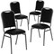 Flash Furniture Black Vinyl Banquet Chair, PK4 4-NG-108-SV-BK-VYL-GG - alternate 4