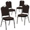 Flash Furniture Brown Fabric Banquet Chair, PK4 4-NG-C01-BROWN-GV-GG - alternate 2