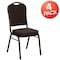 Flash Furniture Brown Fabric Banquet Chair, PK4 4-NG-C01-BROWN-GV-GG - alternate 1