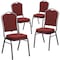 Flash Furniture Burgundy Fabric Banquet Chair, PK4 4-NG-C01-HTS-2201-SV-GG - alternate 2