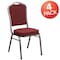 Flash Furniture Burgundy Fabric Banquet Chair, PK4 4-NG-C01-HTS-2201-SV-GG - alternate 1