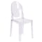 Flash Furniture Ghost Chair with Oval Back in Transparent Crystal, PK4 4-OW-GHOSTBACK-18-GG - alternate 4
