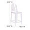 Flash Furniture 4PK Ghost Counter Stool with Oval Back in Crystal 4-OW-GHOSTBACK-24-GG - alternate 9