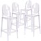 Flash Furniture Ghost Transparent Crystal Barstool with Oval Back, PK4 4-OW-GHOSTBACK-29-GG - alternate 1