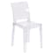 Flash Furniture Ghost Chair with Square Back in Transparent Crystal, PK4 4-OW-SQUAREBACK-18-GG - alternate 6