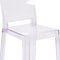 Flash Furniture Ghost Chair with Square Back in Transparent Crystal, PK4 4-OW-SQUAREBACK-18-GG - alternate 3