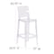 Flash Furniture Ghost Barstool with Square Back in Transparent Crystal, PK4 4-OW-SQUAREBACK-29-GG - alternate 9