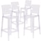 Flash Furniture Ghost Barstool with Square Back in Transparent Crystal, PK4 4-OW-SQUAREBACK-29-GG - alternate 3