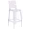 Flash Furniture Ghost Barstool with Square Back in Transparent Crystal, PK4 4-OW-SQUAREBACK-29-GG - alternate 2
