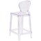 Flash Furniture Ghost Counter Stool with Tear Back in Transparent Crystal, PK4 4-OW-TEARBACK-24-GG - alternate 8