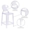 Flash Furniture Ghost Counter Stool with Tear Back in Transparent Crystal, PK4 4-OW-TEARBACK-24-GG - alternate 6