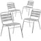 Flash Furniture Commercial Aluminum Restaurant Stack Chair, PK4 4-TLH-015-GG - alternate 4