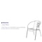 Flash Furniture Commercial Aluminum Restaurant Stack Chair w/ Arms, PK4 4-TLH-017B-GG - alternate 2
