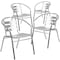 Flash Furniture Commercial Aluminum Restaurant Stack Chair w/ Arms, PK4 4-TLH-017B-GG - alternate 6