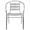 Flash Furniture Commercial Aluminum Restaurant Stack Chair w/ Arms, PK4 4-TLH-017B-GG - alternate 5