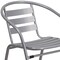 Flash Furniture Lila  Silver Metal Restaurant Stack Chair with Aluminum Slats, PK4 4-TLH-017C-GG - alternate 8