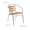 Flash Furniture Commercial Aluminum Restaurant Stack Chair, PK4 4-TLH-017W-GG - alternate 5