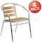 Flash Furniture Commercial Aluminum Restaurant Stack Chair, PK4 4-TLH-017W-GG - alternate 4