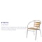 Flash Furniture Commercial Aluminum Restaurant Stack Chair, PK4 4-TLH-017W-GG - alternate 3