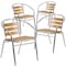 Flash Furniture Commercial Aluminum Restaurant Stack Chair, PK4 4-TLH-017W-GG - alternate 2