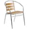 Flash Furniture Commercial Aluminum Restaurant Stack Chair, PK4 4-TLH-017W-GG - alternate 9