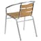 Flash Furniture Commercial Aluminum Restaurant Stack Chair, PK4 4-TLH-017W-GG - alternate 7