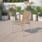 Flash Furniture 4PK Commercial Aluminum & Beige Rattan Stack Chair 4-TLH-020-BGE-GG - alternate 1
