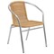 Flash Furniture 4PK Commercial Aluminum & Beige Rattan Stack Chair 4-TLH-020-BGE-GG - alternate 4