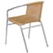 Flash Furniture 4PK Commercial Aluminum & Beige Rattan Stack Chair 4-TLH-020-BGE-GG - alternate 10