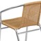 Flash Furniture 4PK Commercial Aluminum & Beige Rattan Stack Chair 4-TLH-020-BGE-GG - alternate 2