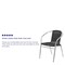 Flash Furniture Commercial Aluminum and Black Rattan Stack Chair, PK4 4-TLH-020-BK-GG - alternate 2
