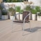 Flash Furniture Commercial Aluminum & Dk Brown Rattan Stack Chair, PK4 4-TLH-020-GG - alternate 1