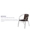 Flash Furniture Commercial Aluminum & Dk Brown Rattan Stack Chair, PK4 4-TLH-020-GG - alternate 7