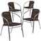 Flash Furniture Commercial Aluminum & Dk Brown Rattan Stack Chair, PK4 4-TLH-020-GG - alternate 4